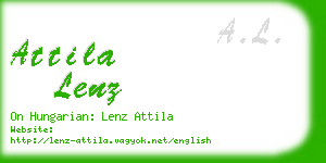 attila lenz business card